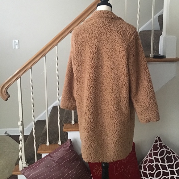 Gorgeous caramel teddy midi coat,oversized slouch fit - Picture 7 of 10